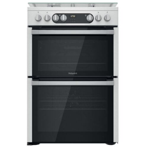 Hotpoint HDM67G9C2CX/U Dual Fuel Cooker Double Oven Grey LPG Convertib