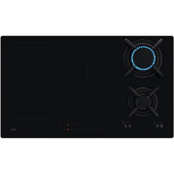 AEG HDB95623NB 90cm Dual Fuel Hob Black Safeer Appliances Ltd