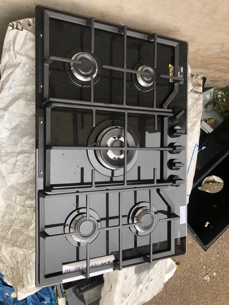 Zanussi ZGGN755K Series 60 75cm 5 Burner Gas on Glass Hob - Black ...