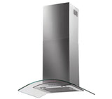 Baumatic - BT7.3GL - 70cm Chimney Hood, Curved Glass in Stainless Steel