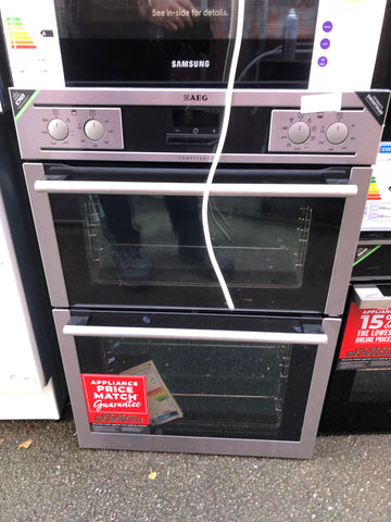 AEG DC4013001M Stainless Steel Electric Built In Double Oven With Easy-clean Lin
