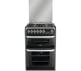 HOTPOINT CANNON CH60DHKFS - 60cm Dual Fuel Cooker - Black