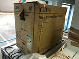 CDA ECP72BL - 70cm Curved Glass Cooker Hood - Black