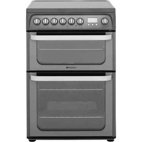 Hotpoint HUE61GS Ultima Free Standing A/A Electric Cooker with Ceramic Hob 60cm