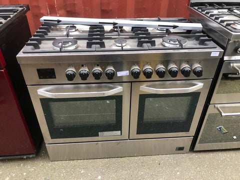 John Lewis JLRCSS120 - 100cm Dual Fuel Range Cooker - Stainless Steel
