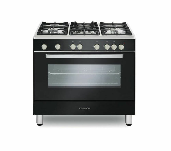 KENWOOD CK307G 90 cm Dual Fuel Range Cooker Black Chrome LPG