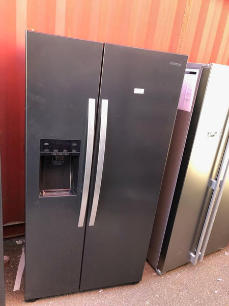 KENWOOD KSBSDIT18 American Style Fridge Freezer Black Steel