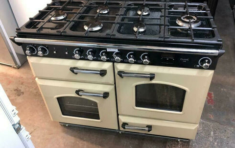 Rangemaster Classic Delux CDL110DFFCR/C 110cm Dual Fuel Range Cooker - Cream