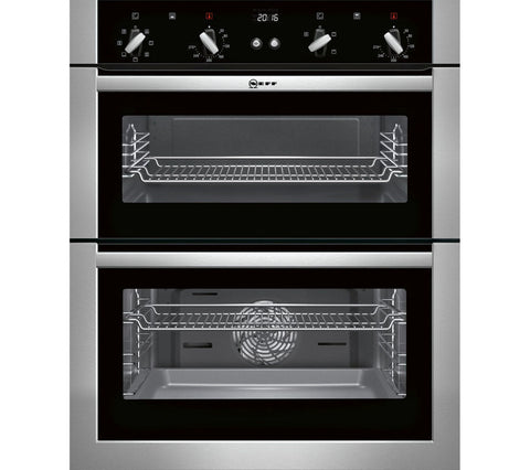 NEFF U17M42N5GB Electric Built-under Double Oven - Stainless Steel