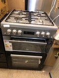 Beko XDVG675SM Dark Silver Mirrored Gas Cooker Double Oven 60cm