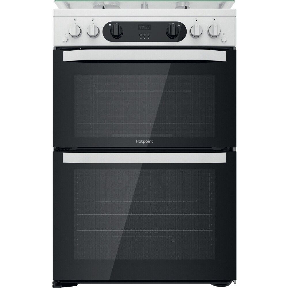 Hotpoint HDM67G0CCW/UK Gas Cooker with Double Oven White LPG Convert