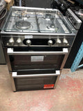 Hotpoint HDM67G9C2CX/U Dual Fuel Cooker Double Oven Grey LPG Convertible 60cm