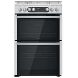 Hotpoint HDM67G9C2CX/U Dual Fuel Cooker Double Oven Grey LPG Convertible 60cm