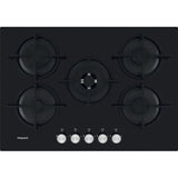 Hotpoint HGS72SBK 75cm Gas on Glass Hob LPG Convertible