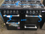 Leisure CK100G232K Cookmaster 100cm Gas Range Cooker 7 Burners A+ Black LPG CONV