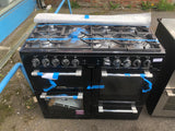 Leisure CK100G232K Cookmaster 100cm Gas Range Cooker 7 Burners A+ Black LPG CONV