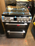 Montpellier MDOG60LS 60cm Double Gas Cooker in Silver LPG Convertible