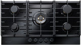 Rangemaster ECL90HPNGFBL 5 Burner Gas Hob Black Glass Black Glass LPG CONVERTIBL