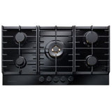Rangemaster ECL90HPNGFBL 5 Burner Gas Hob Black Glass Black Glass LPG CONVERTIBL
