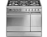 Smeg Cooker SUK92MX9 90cm Concert Stainless Steel Dual Fuel LPG CONVERTIBLE