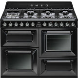 Smeg Range Cooker TR4110BL1 110cm Black Victoria Dual Fuel LPG Convertible