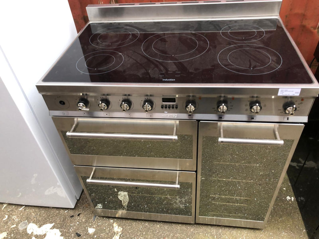 Smeg SY93I Symphony 90cm Electric Induction Range Cooker In Stainless ...