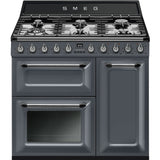 Smeg TR93GR Victoria Slate Grey 90cm Dual Fuel Range Cooker A Rated LPG CONVERTI