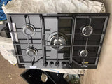 Zanussi ZGGN755K Series 60 75cm 5 Burner Gas on Glass Hob - Black