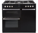BELLING DB4 90DFT Dual Fuel Range Cooker - Black