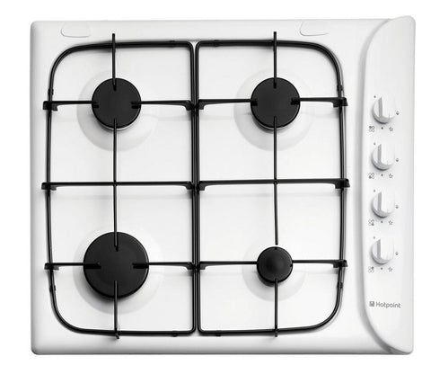 Hotpoint G640SW 60cm 4 Burner Gas Hob with FSD White Safeer