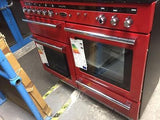 Rangemaster HLT110DFFCY/C Hi-Lite 110cm Dual Fuel Range Cooker Cherry Red FSD