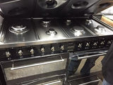 SMEG SYD4110BL - 110cm Dual Fuel Range Cooker – Black & Stainless Steel