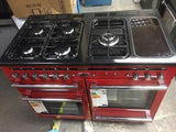 Rangemaster HLT110DFFCY/C Hi-Lite 110cm Dual Fuel Range Cooker Cherry Red FSD