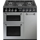 Smeg BU93S Burghley 90cm Dual Fuel Range Cooker - Silver