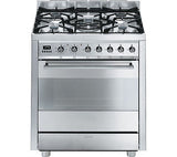 Smeg C7GPX8 70cm Dual Fuel Range Cooker Stainless Steel Hob 5 LPG Convertible