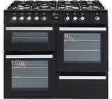 FLAVEL Milano 100 MLN10FRK Dual Fuel Range Cooker - Black & Chrome