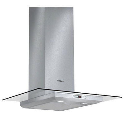 Bosch Serie | 6 Chimney Extractor Hood with Glass Canopy DWA078E50B Brushed Steel