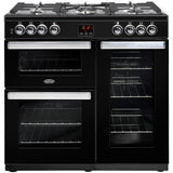 Belling Cookcentre 90DFT Black 90cm Dual Fuel Range Cooker - Black