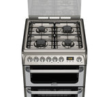 Hotpoint HUD61XS Ultima 60cm Double Oven Dual Fuel Cooker - Stainless Steel