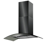 Baumatic BT10.3BGL 100cm Black Glass Chimney Hood