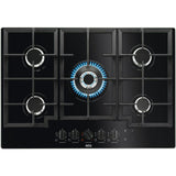 AEG HKB75NB540 75cm Five Burner Gas-on-glass Hob With Work Burner