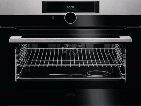 AEG KPK842220M Compact Pyrolytic Self Clean Oven In Stainless Steel