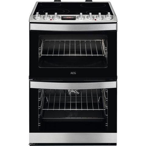 AEG CCB6740ACM - 60cm Electric Ceramic Cooker - Stainless Steel