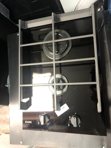AEG HC412001GB - 36cm 2 Burner Gas on Glass Hob - Black