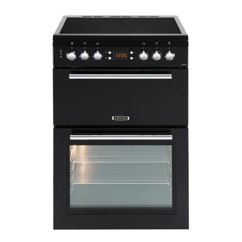 Leisure AL60CRK Black 60cm Double Oven Electric Cooker Safeer