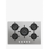 Aeg Hg755820um Integrated Gas Hob, Stainless Steel H4.5cm x W74.5cm x D51.5cm