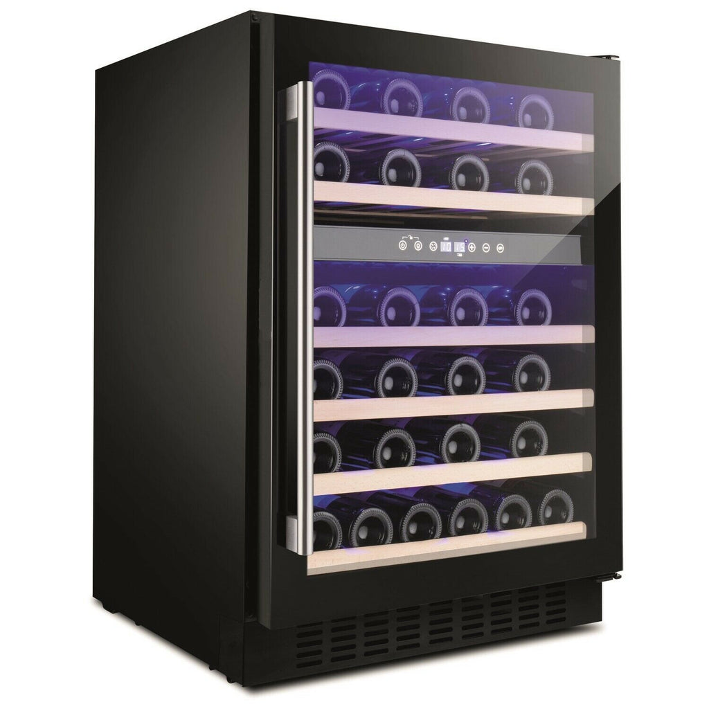 Amica AWC600BL 46 Bottle 60cm Freestanding Wine Cooler Black Safeer