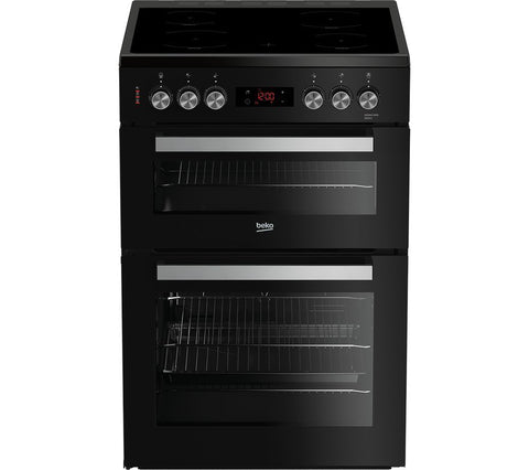 BEKO XDC653K - 60cm Electric Ceramic Cooker - Black & Silver