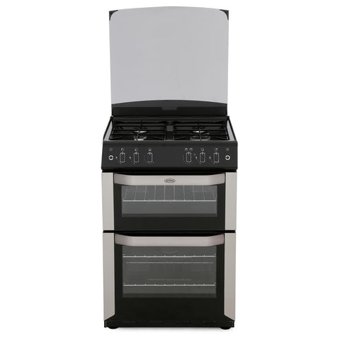 Belling FSG60DO Stainless Steel Gas Cooker with Double Oven 60cm 444449565