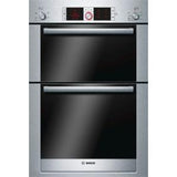 Bosch Logixx HBM56B551B Built-In Double Electric Oven, Brushed Steel